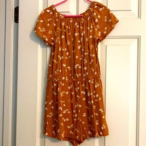 Mustard yellow romper size 8 girls